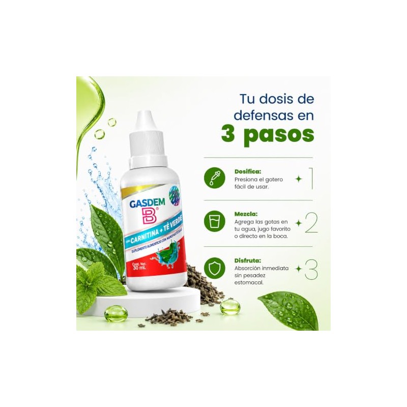 Suplemento Base Carnitina + Té Verde Nanoparticulado 30 Ml Gotero