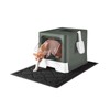 Medario Cat Litter Box with X-Large Litter Mat and Scoop,