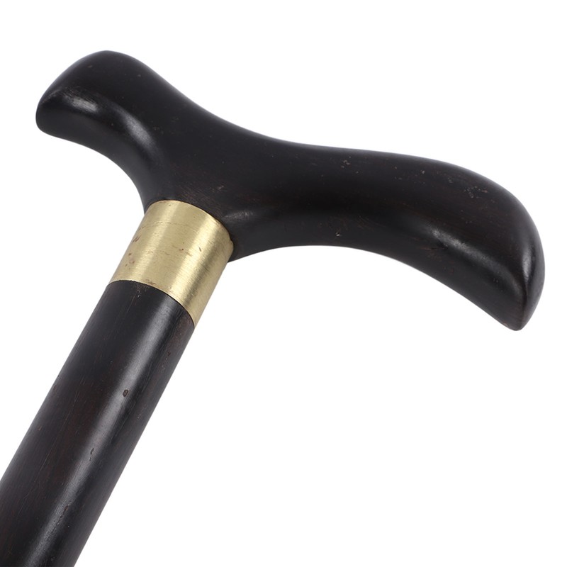 African Blackwood Detachable Walking Stick Elderly Ergonomic 3 Section Walking