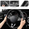 Gdnecad 2 PCS Steering Wheel Covers, Bling Rhinestones Steering Wheel