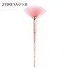 Transparent Handle Fan Brush 724 for Beauty Makeup None 5ea