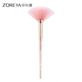 Transparent Handle Fan Brush 724 for Beauty Makeup None 5ea