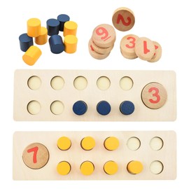 AolKee Counting Blocks, Number Blocks Toy for Children, Aged 3, 4, 5, 6, Math Games for 5 Years, Wooden Toddler Toy, Toddler Learning Toy for Home School