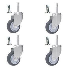 RILIDRI 2 Inch Caster Wheels for Furniture Legs, 4 Pack Hooded Furniture Casters with 5/16" x 1-1/2" (8 x 38mm) Stem Sockets for Small Sofa Cabinet Coffee Table Hardwood Floors