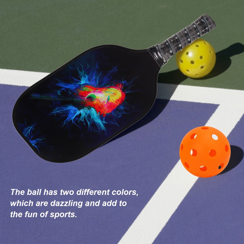 Pickleball Set 2 Rackets 4 Balls 1 Racket Bag Glass