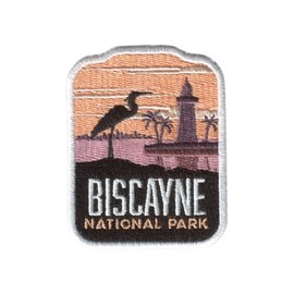 Vagabond Heart Biscayne National Park Patch - Biscayne Souvenir - Iron On Travel Badge