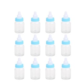 Garneck Infant Bottles Feeding Bottles Mini Baby Shower Bottles Fillable Decorative Candy Bottles Transparent Nursing Bottle for Baby Shower Party Favors (24Pcs Blue) Blue Ornament