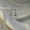 Sterling Silver Peridot CZ August Birthstone Dangle Earrings