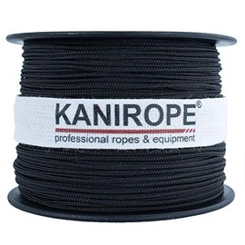 Kanirope® Polyester Rope Polyester Polybraid 2 mm 100 m Black 8-Way Braided