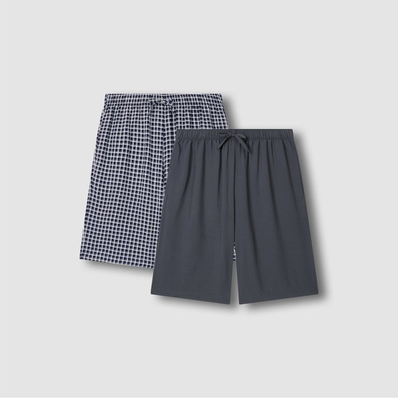 JAJU [JAJU] Men's Rayon 5-Part Pajama Pants (2-Pack, Choose 1