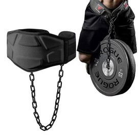 체인이 있는 헤비 듀티 딥 벨트 - 운동용 웨이트 풀업 [black red] Heavy Duty Deep Belt with Chain - Workout Weight Pull-Up [black red]