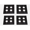 (4) Four Double Gang Blank Wall Plate Four XLR Male/Female