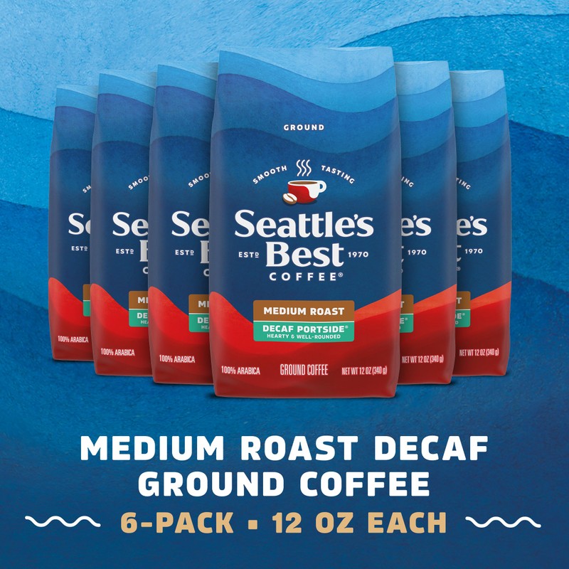 Seattle's Best Coffee Decaf Portside Blend Medium Roast Ground Coffee