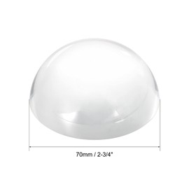sourcing map 70mm Dome Magnifier 8X Acrylic Half Ball Reading Magnifying Glass