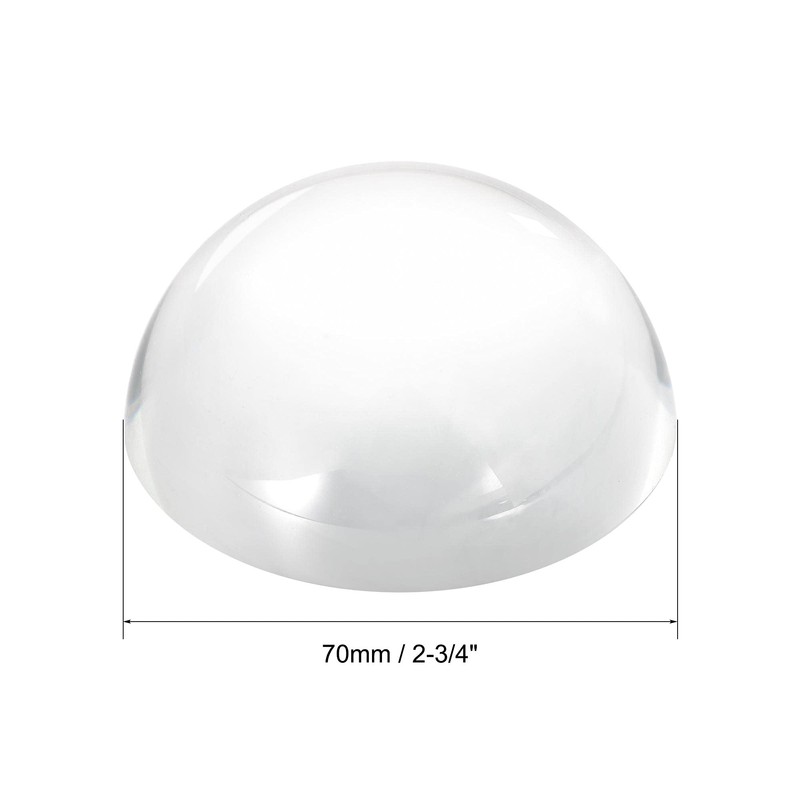 sourcing map 70mm Dome Magnifier 8X Acrylic Half Ball Reading