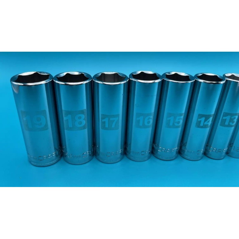 CRAFTSMAN 11pc 3/8" Dr 6pt DEEP LENGTH METRIC socket set