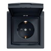 Asfora EPH3100371 Socket with Lid IP44 Anthracite