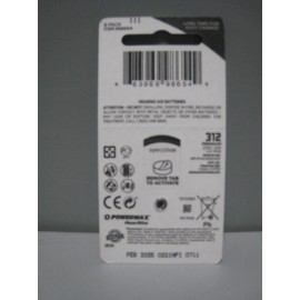 Powermax HearRite Size 312 Hearing Aid Batteries 8 Pack #98654 Made In The USA