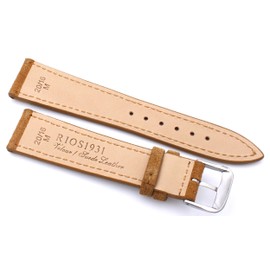 Sulla RIOS1931 Franklin Vintage Suede Replacement Watch Strap for Classic Watches Skin-Friendly, 20 mm, Leather, No Gemstone