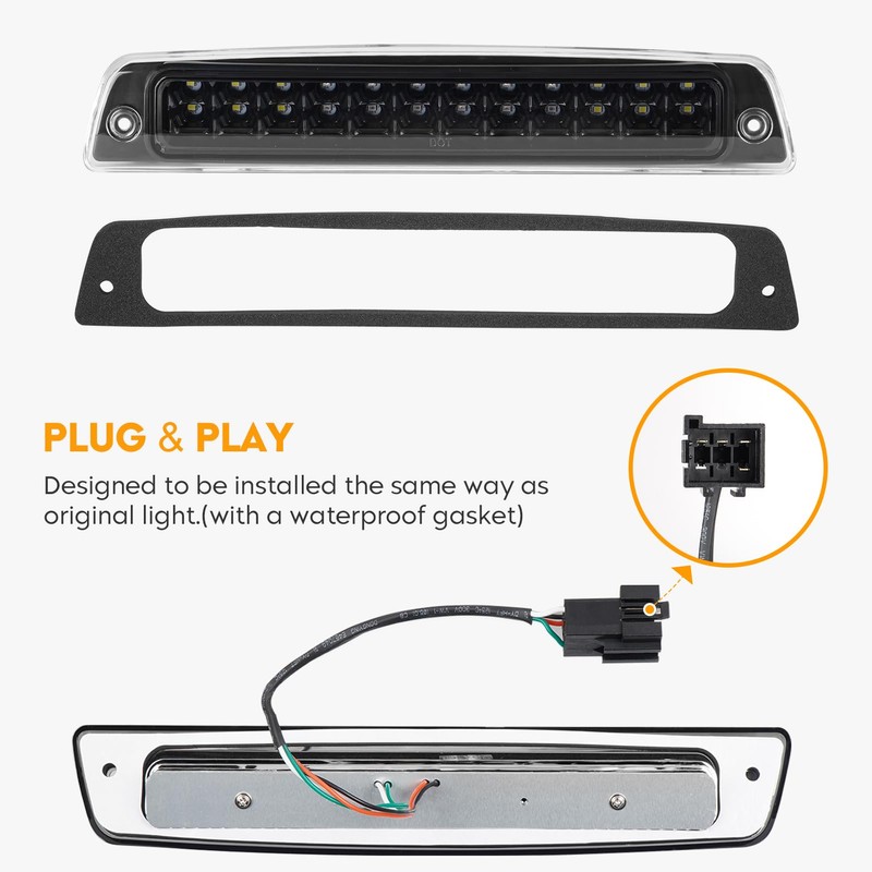 LED Tail Light + 3rd Brake Light Kit Fit for