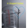 ZNZNANG Multi-Function Glass Measuring Cup, V-Shaped Spout and Three Scales,