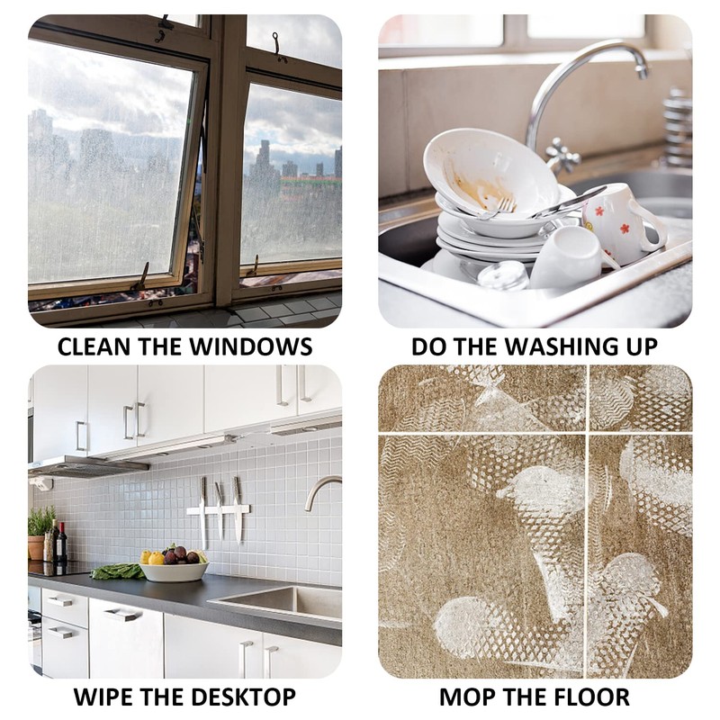 NINVVS 4pcs kitchen towels 2pcs Transparent Hooks, Highly Absorbent, Soft
