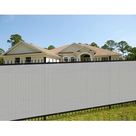 Coarbor 6' x 30' Fence Privacy Screen Heavy Duty Windscreen Fencing Mesh Shade Net Cover for Garden Wall Backyard Patio Deck and Porch, Light Gray