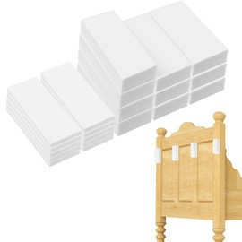 20pcs Foam Headboard Stoppers for Wall, 10pcs 20mm + 10pcs 3mm Thick EVA Furniture Pads Headboard Protector Bed Noise Couch Stoppers Bumper Pads (White)