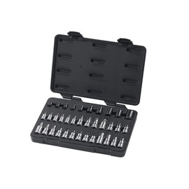 GEARWRENCH 36 Pc. 1/4", 3/8" & 1/2" Drive Bit Socket Set, Standard Hex, E-Torx & Torx, SAE/Metric - 80726