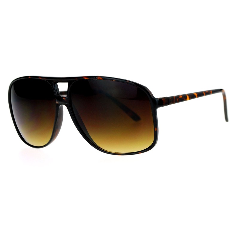 SA106 Oversize Large Thin Plastic Racer Mens Sport Sunglasses Tortoise