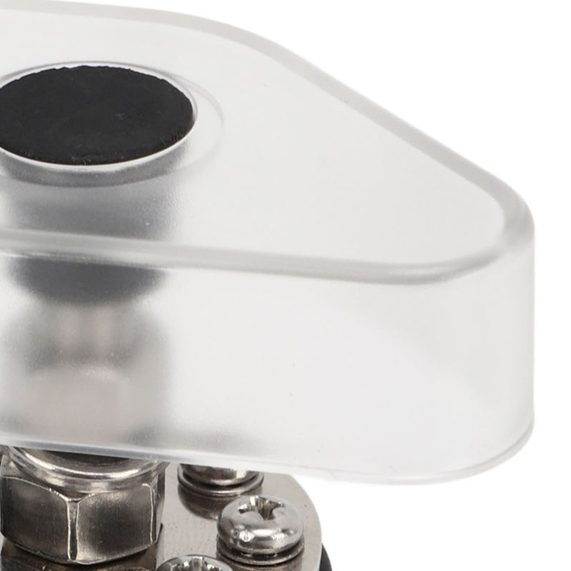 Distribution Stud Junction Post Black 3/8in 300A with Transparent Cover
