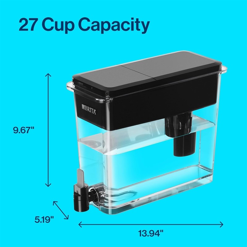 Brita UltraMax Large Water Dispenser With Standard Filter, BPA-Free, Replaces