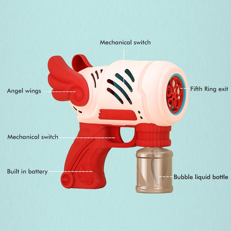 5 Hole Bubble Machine Electric Bubble Machine Light Music Soap