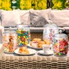 Nuogo 4 Pcs Candy and Cookie Jar Plastic Jars with