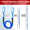 NIUTRIP 4FT Bungee Dock Line with Foam Floats Stretchable Boat