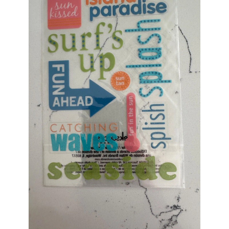 Sticko Autocollant Beach Bum Splash Fun Ahead Seaside Waves Sun