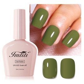 Imtiti Forest Green Gel Nail Polish, 1Pcs Sage Green Gel Polish Soak Off UV LED Gel Polish, Long Lasting, Nail Art Manicure Salon DIY at Home for Autumn and Winter (0.34 Fl Oz-1910)