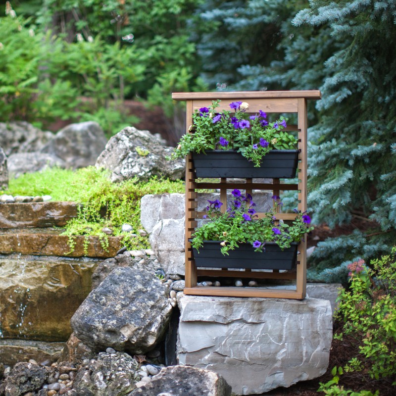 Algreen 34002 Garden View, Vertical Living Wall Planter , Brown