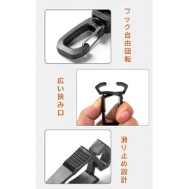 (Improved Small Carabiner) 360° Rotating Multi-Clip Keeper Glove Holder, High Strength, Glove Holder, Glove Clip, Glove Holder, Glove Clip, 5 Piece Set