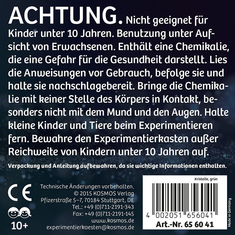 KOSMOS 656041 Grüne Kristalle selbst züchten, Experimentierset