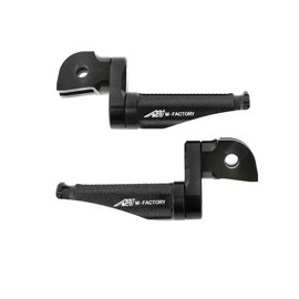 Autobahn88 Motorcycle Footpeg (Front/Rider - RACE-Type with 25mm-Extension), compatible with Buell XB9S Lightning (2003+) (Black)