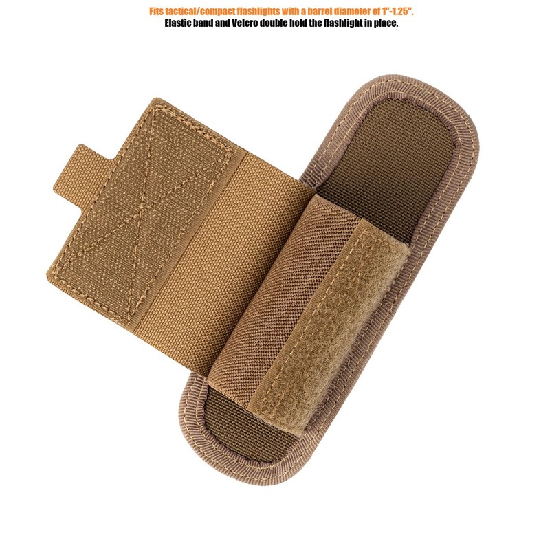 TACNEX Compact Tactical Flashlight Holster Duty Belt Flash Light Pouch