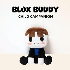 wiztex Blox Buddy Plush Toy - YouTube Video Stuffed Animal Box Buddy Cuddly Toy Gift for Children and Fans (Brown)