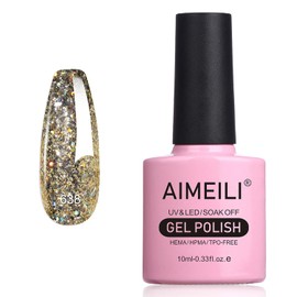 AIMEILI Gel Nail Polish Soak Off U V Hema Free Gel Polish for Nail Art Manicure Salon DIY Home - 638 10ml