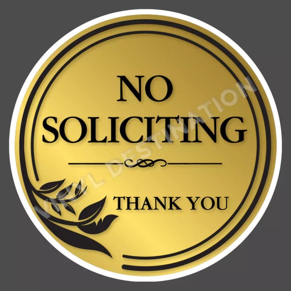 Unbranded "No Soliciting" 3" decal for Businesses, Home , Work