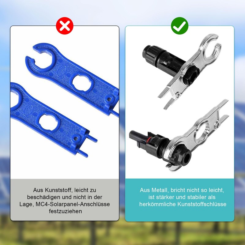 VZU 2 Piece Key Spanner, MC4 Key Tensioner Set, Solar
