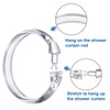 uxcell 12 Pcs Shower Curtain Hooks, O-Shaped Plastic Shower Curtain