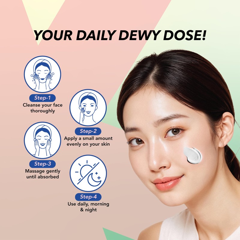 DR.RASHEL Korean Moisturiser with 1% ceramide and Rice Water for