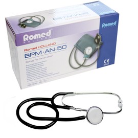 Blutdruckmessgerät Aneroid 2-Schlauch + Stethoskop (Schwarz)