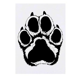 'Paw Print' Temporary Tattoo - Water Resistant, Skin-Safe, Non-Toxic Transfer (TO00080639)